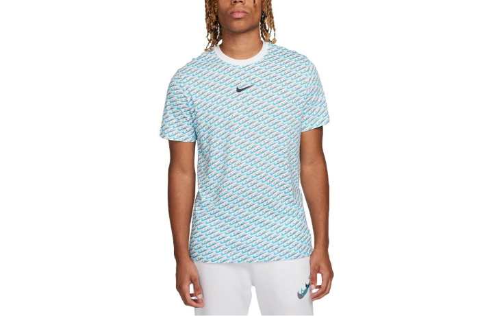 Nike Nike T Shirts Men's White Crew Neck Moderate Straight Fit