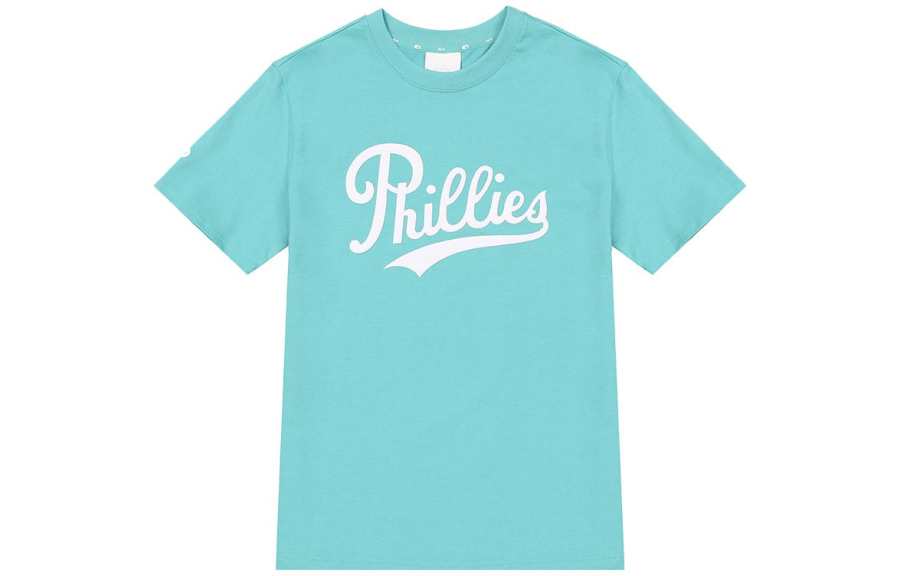 MLB T Shirts Unisex Blue Crew Neck Moderate Straight Fit