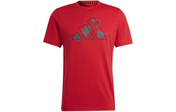 Adidas Adidas T Shirts Men's Red Crew Neck Moderate Straight Fit
