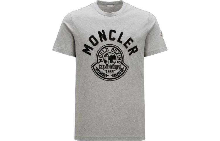 Moncler T Shirts Men's Gray Crew Neck