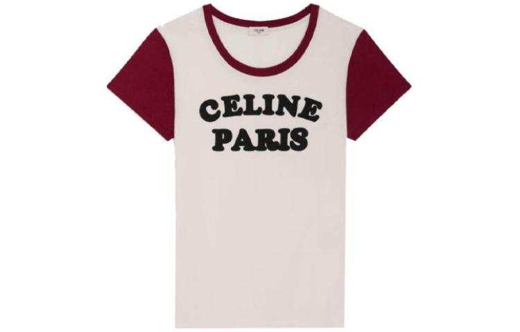 CELINE T Shirts Men's Multicolor Crew Neck Moderate Straight Fit