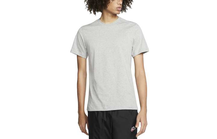 Nike Nike T Shirts Men's Gray Crew Neck Moderate Straight Fit