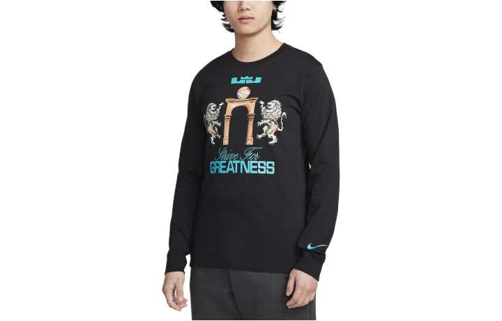 Nike Nike T Shirts Men's Black Crew Neck Moderate Straight Fit