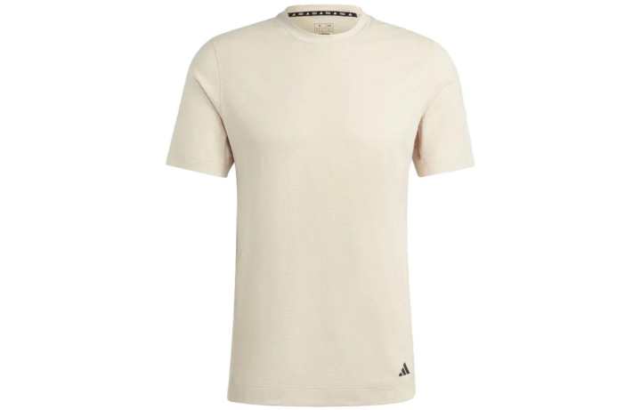 Adidas Adidas T Shirts Men's Beige Crew Neck Moderate Straight Fit