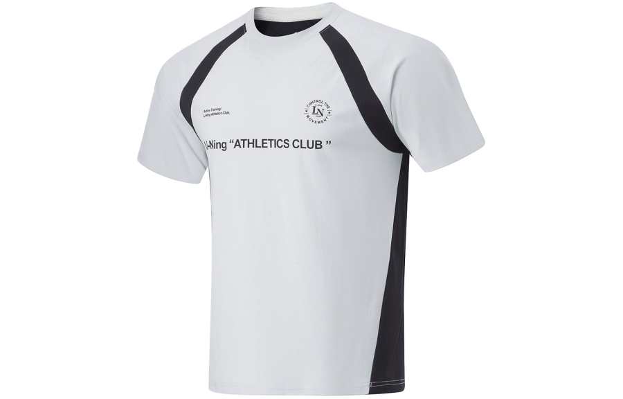 Li-Ning Li Ning T Shirt Men's Stone Gray/Black