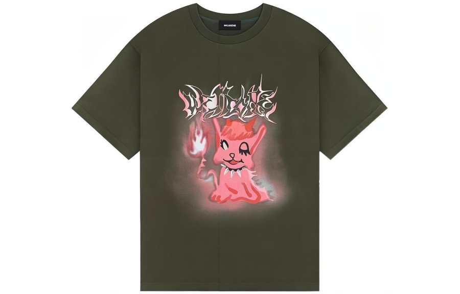 WE11DONE T Shirts Unisex Crew Neck Moderate Straight Fit