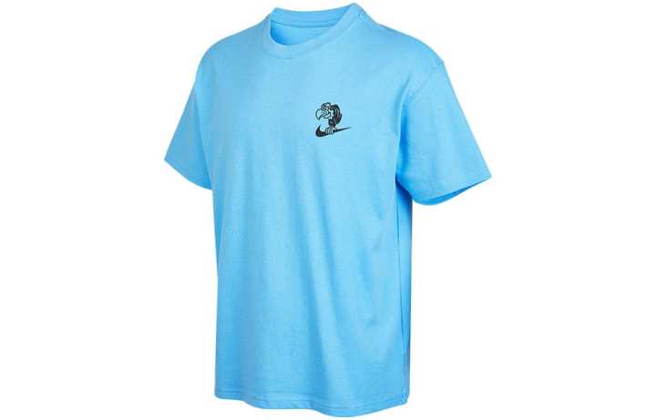 Nike Nike T Shirts Men's Blue Crew Neck Moderate Straight Fit