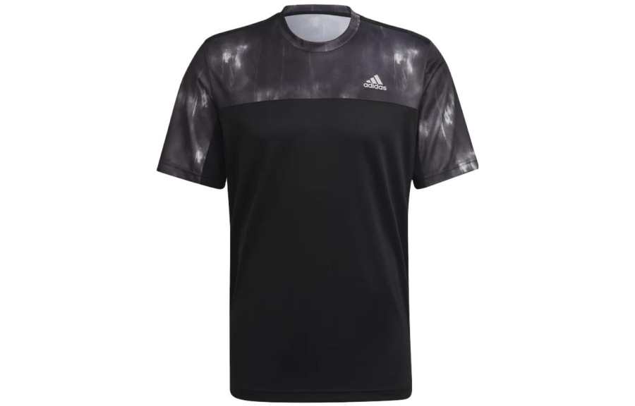 Adidas Adidas T Shirts Men's Black Crew Neck Moderate Straight Fit