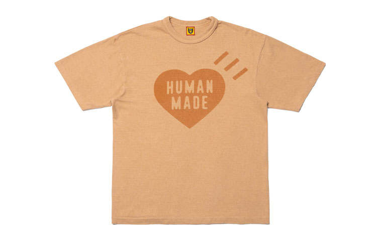 HUMAN MADE SS23 T Shirts Unisex Beige Crew Neck Moderate Straight Fit
