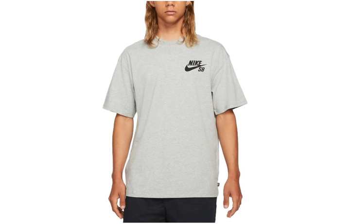 Nike Nike T Shirts Men's Light Gray Crew Neck Moderate Straight Fit