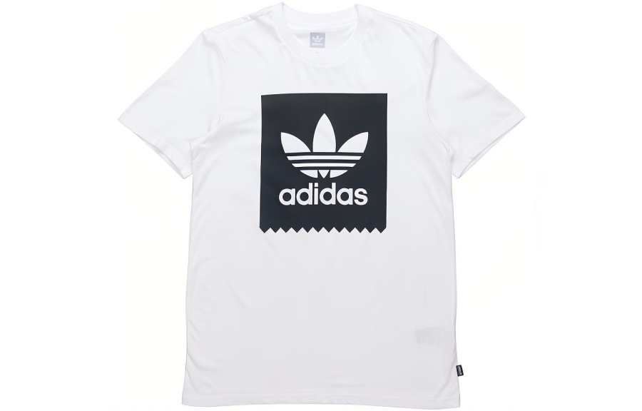 Adidas Originals T Shirts Men's Black White Crew Neck Moderate Straight Fit
