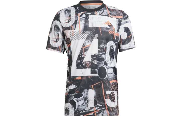 Adidas Adidas T Shirts Men's Gray Crew Neck Moderate Straight Fit