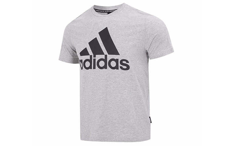 Adidas Adidas T Shirts Men's Gray Crew Neck Moderate