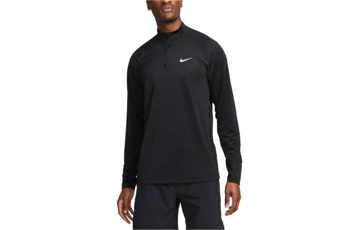 Nike Nike T Shirts Men's Black Stand Collar Moderate Straight Fit