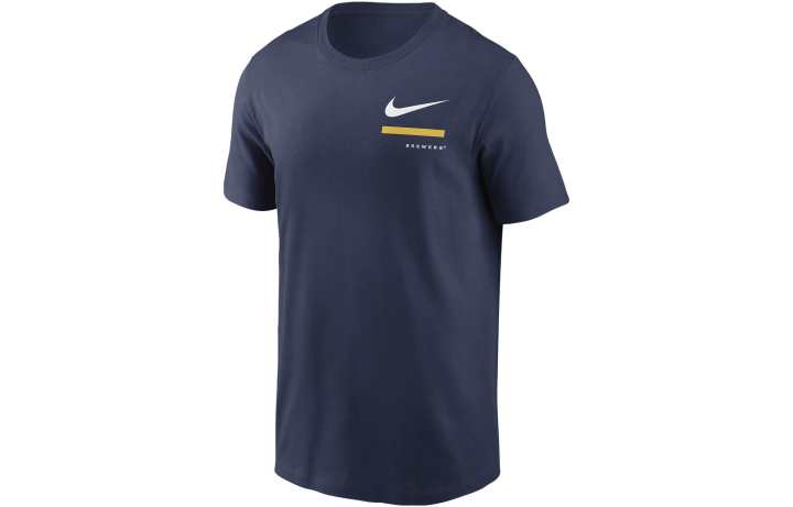 Nike Nike T Shirts Men's Marine Blue Crew Neck Moderate Straight Fit