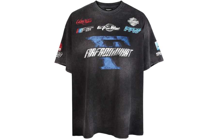 Far Archive T Shirts Unisex Black Crew Neck Moderate Straight Fit