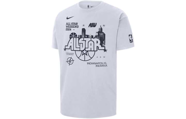 Nike Nike Max90 T Shirts Men's White Crew Neck Moderate Straight Fit
