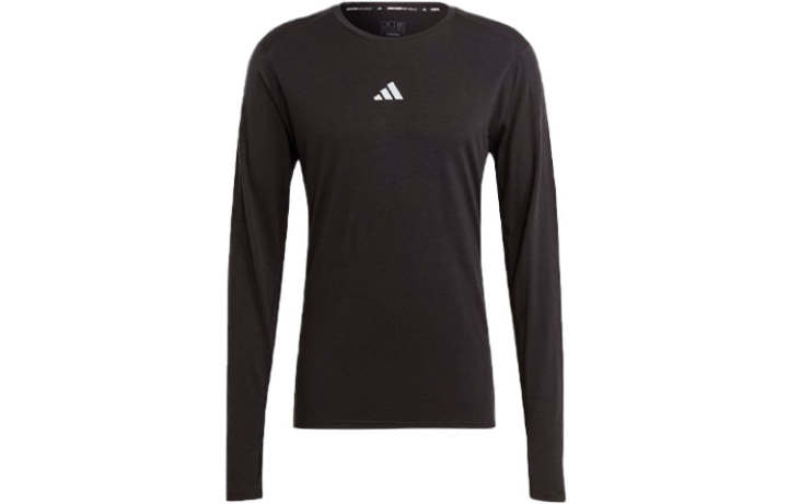 Adidas Adidas Ultimate T Shirts Men's Black Crew Neck Thickened Straight Fit