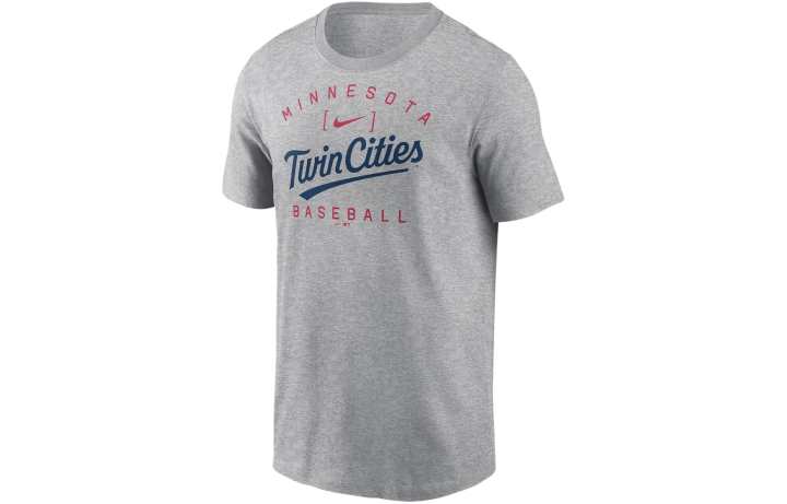 Nike Nike Minnesota Twins Home Team Athletic Arch T Shirt Men's Gray