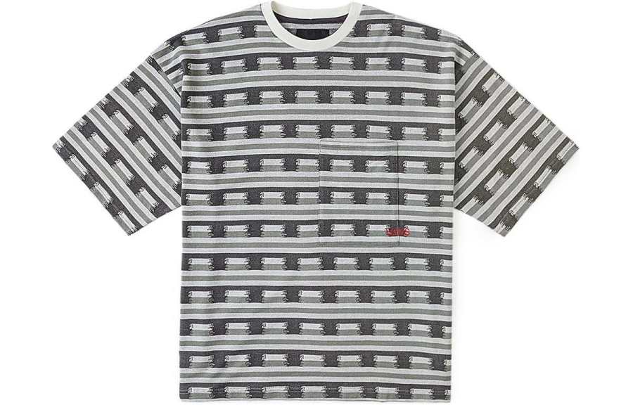 Vans Vans T Shirt Unisex Gray Stripes