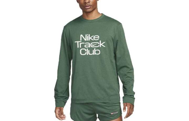 Nike Nike T Shirts Men's Green Crew Neck Moderate Straight Fit