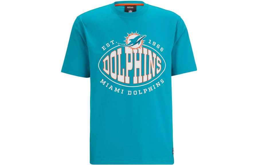 HUGO BOSS 【Previous Season】x Nfl Dolphins-print jersey T-shirt