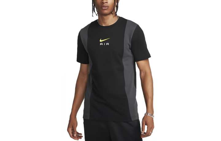 Nike Nike T Shirts Men's Black Crew Neck Moderate Straight Fit