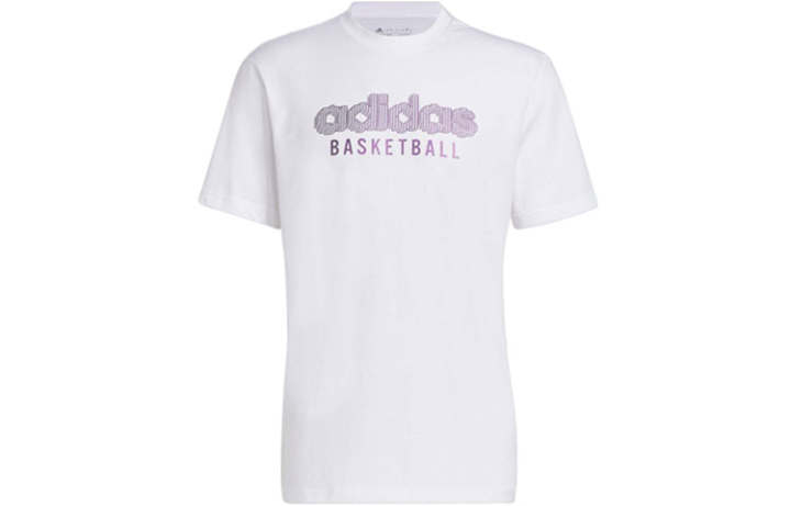 Adidas Adidas T Shirts Men's White Crew Neck Moderate Straight Fit