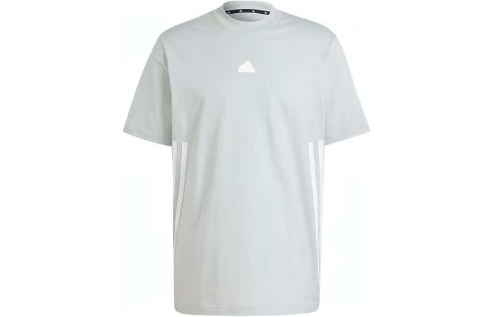 Adidas Adidas Future Icons T Shirts Men's Magical Silver Crew Neck Moderate Straight Fit