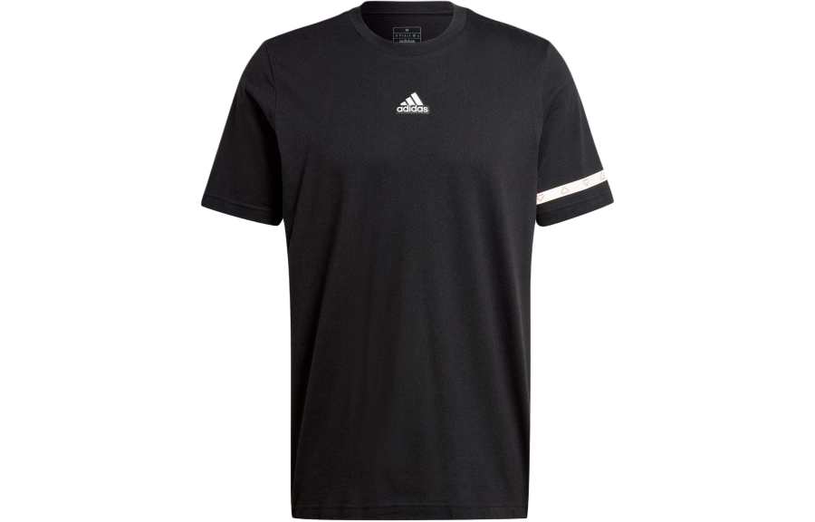 Adidas Adidas T Shirts Men's Black Crew Neck Moderate Straight Fit