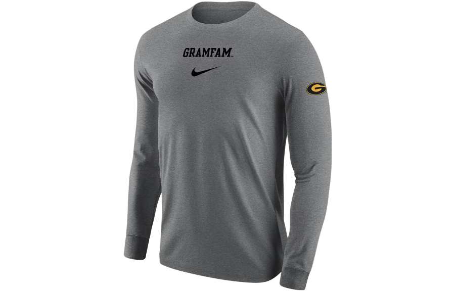 Nike Nike T Shirts Men's Gray Crew Neck Moderate Straight Fit