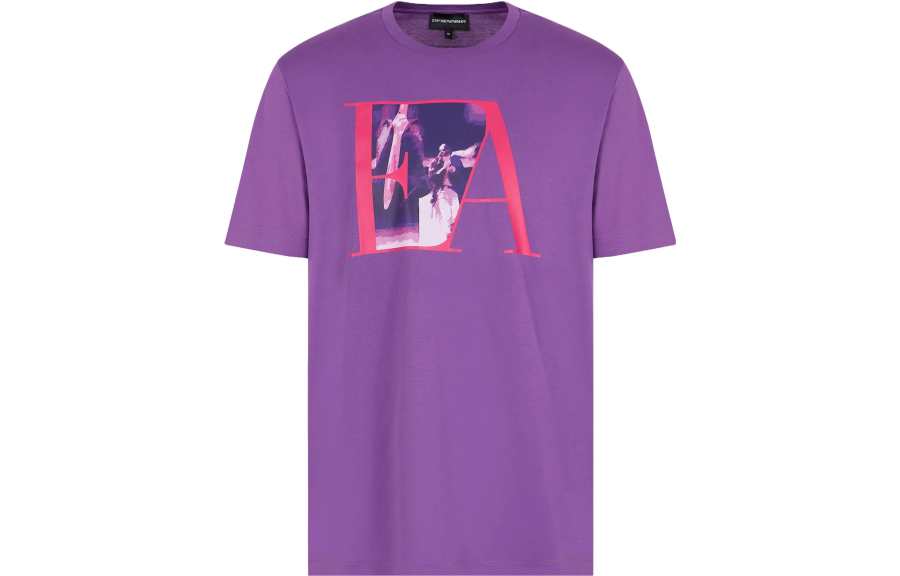 EMPORIO ARMANI SS23 T Shirt Men's Purple