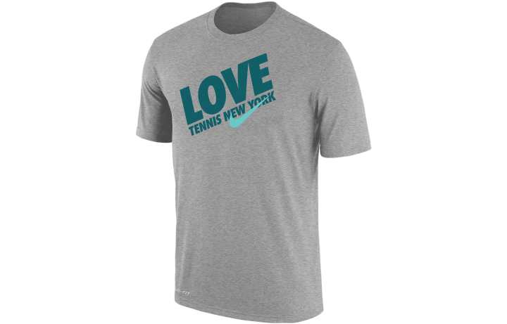 Nike Nike T Shirts Men's Gray Crew Neck Moderate Straight Fit