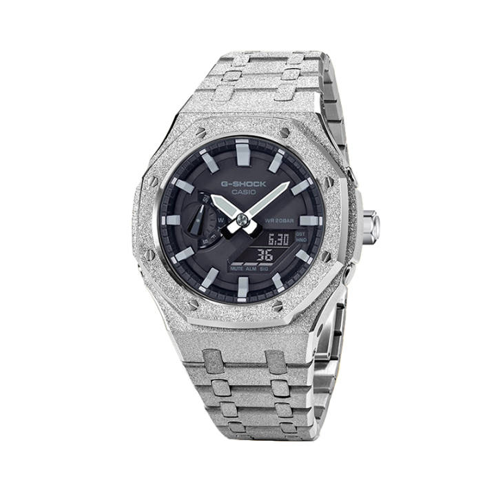 CASIO CASIO Custom Collection GA 2100 1A Customized Country Oak Frost Gold Steel Band 200m Waterproof Electronic Movement