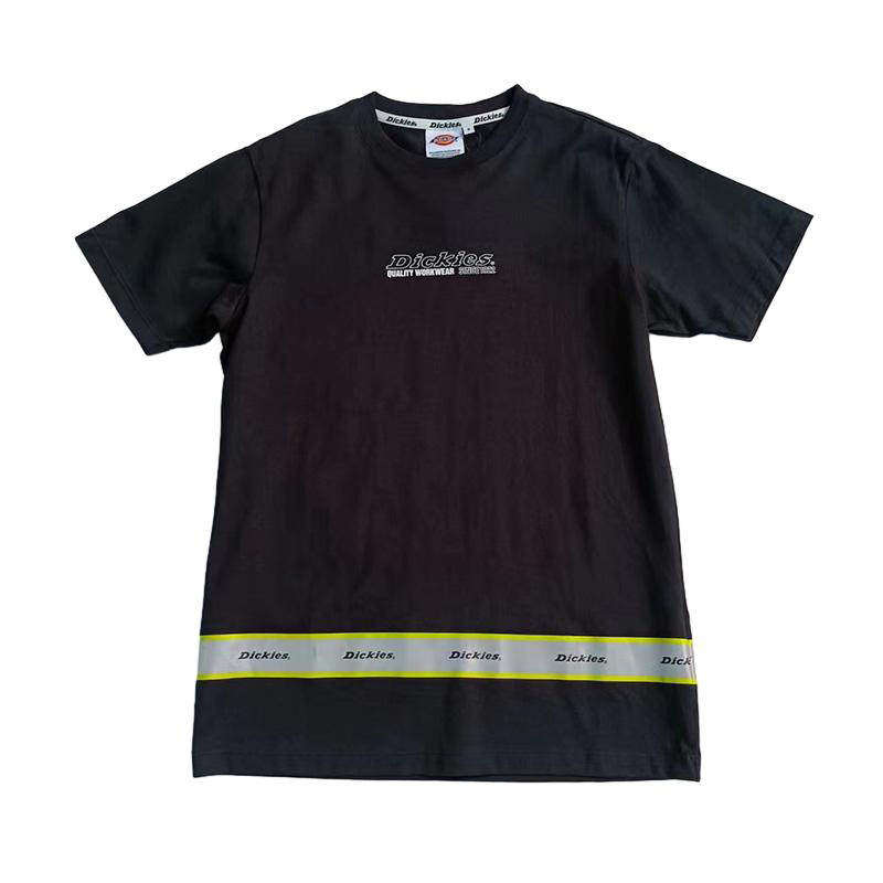 Dickies T Shirts Men's Black Crew Neck Moderate Straight Fit