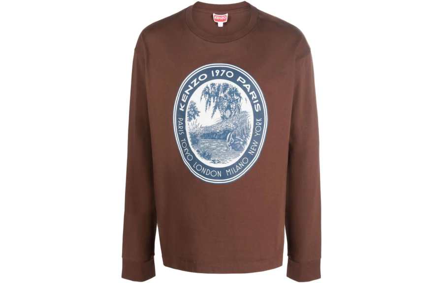 KENZO 【Zoomed ImageryPrevious Season】graphic-print long-sleeve T-shirt