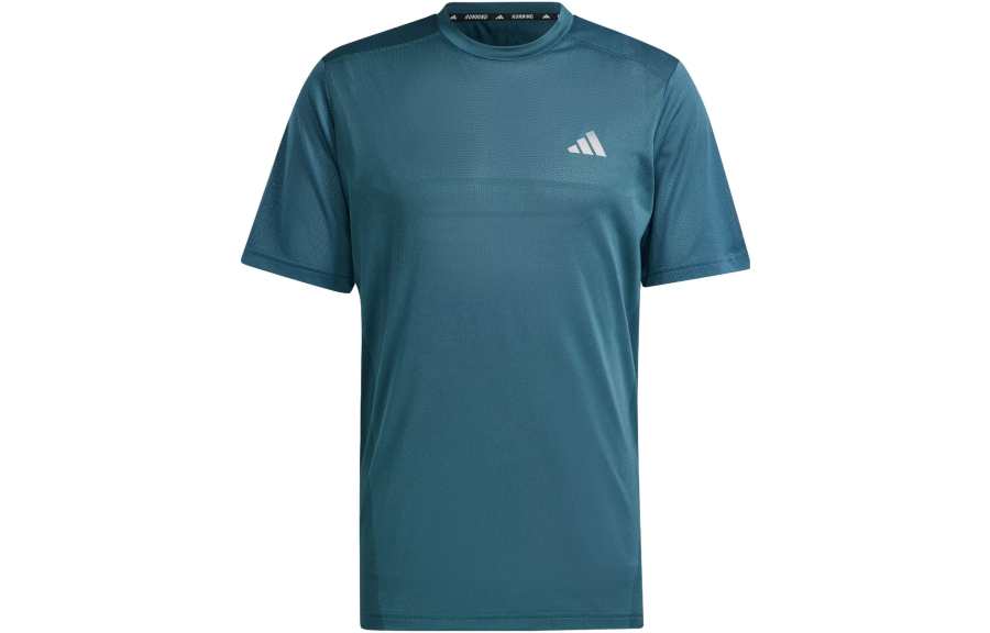 Adidas Adidas Ultimate Running T Shirts Men's Arctic Ocean Blue Crew Neck Moderate Straight Fit