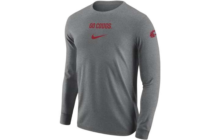 Nike Nike T Shirts Men's Gray Crew Neck Moderate Straight Fit