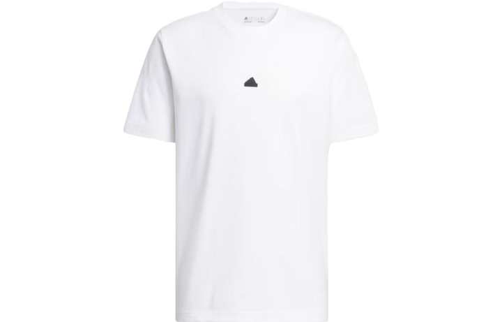 Adidas Adidas T Shirts Men's White Crew Neck Moderate Straight Fit