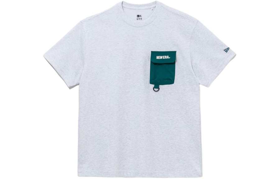 New Era T Shirt Unisex Heather Gray