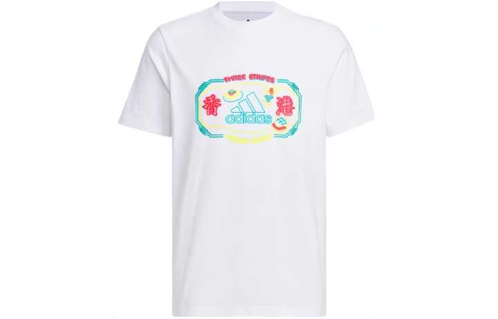 Adidas Adidas T Shirts Unisex White Crew Neck Moderate Straight Fit