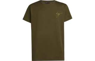 Giuseppe Zanotti T Shirts Men's Brown Crew Neck Moderate Straight Fit