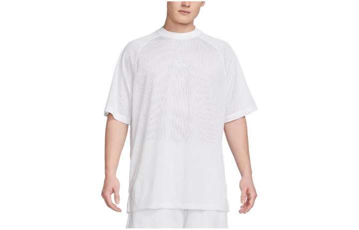 Nike Nike T Shirts Men's White Crew Neck Moderate Straight Fit