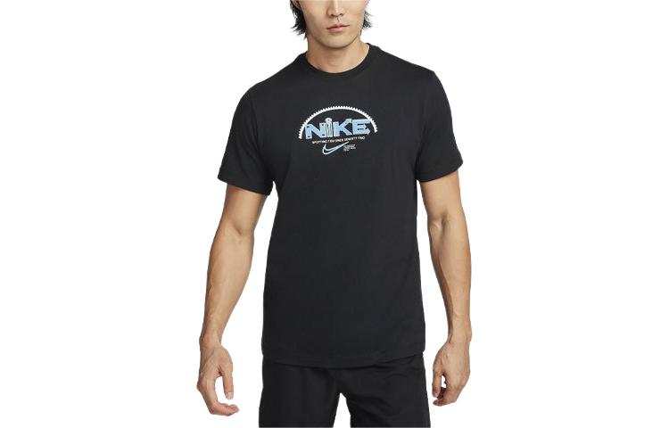 Nike Nike T Shirts Men's Black Crew Neck Moderate Straight Fit