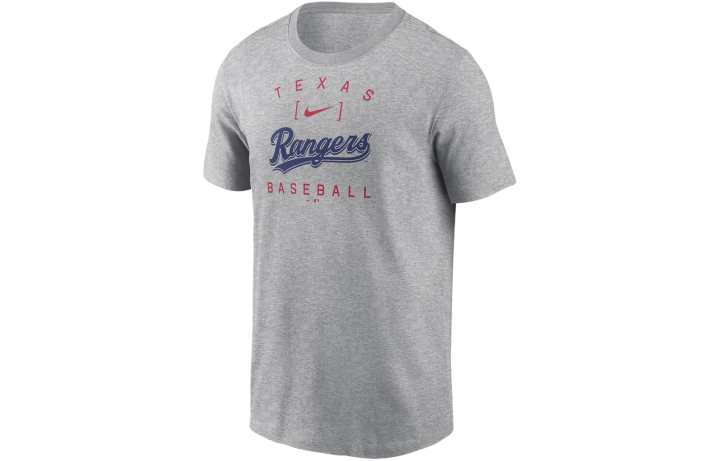 Nike Nike Texas Rangers Home Team Athletic Arch T Shirt Men's Gray