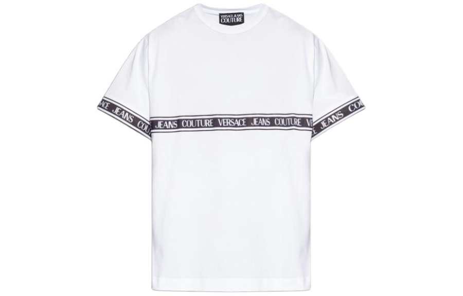 VERSACE JEANS COUTURE Logo print Cotton T shirt
