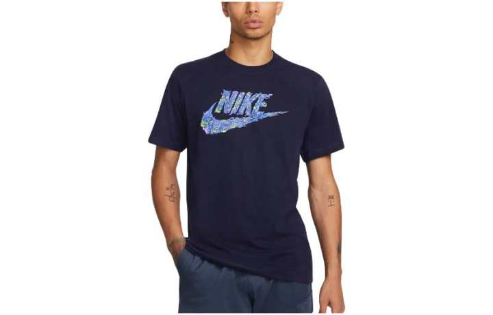 Nike Nike T Shirts Men's Black Crew Neck Moderate Straight Fit