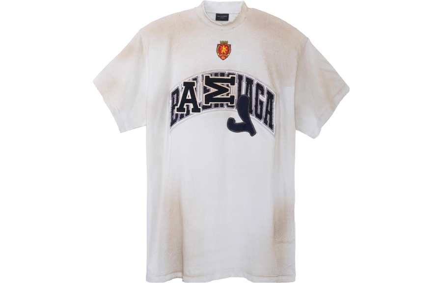 Balenciaga T Shirt Loose Fit Unisex Beige