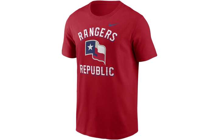 Nike Nike T Shirts Men's Red Crew Neck Moderate Straight Fit