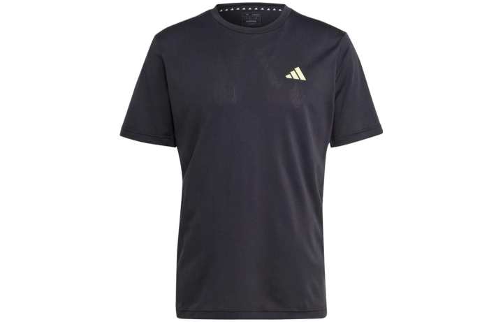 Adidas Adidas T Shirts Men's Black Crew Neck Moderate Straight Fit